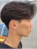 メンズセンターパート/ニュアンスパーマ/フェザーパーマ