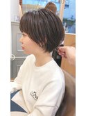 大人可愛い小顔丸みショートボブサイド 似合わせベージュ 横浜