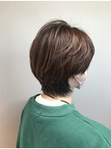 脱白髪染めハイライト/ヌーディブラウン/柔らかいハイライト