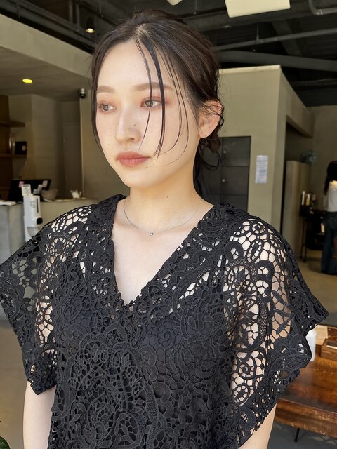 お呼ばれヘアヘアセット結婚式ヘア　/中西