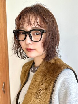 ノイカーム(noi Calm) 顔周りレイヤーカットくびれヘアミルクティーベージュカラー