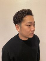 銀座マツナガ 浅草店&nbsp;ツーブロ七三アップバングパーマスタイル