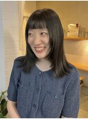 オリーブグレー/レイヤーカット