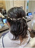 お呼ばれヘアセット♪ボブハーフアップスタイル