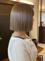 ナナナパレナ 梅田店(nanana parena)&nbsp;切りっぱなしボブ×縮毛矯正で扱いやすさ抜群！