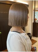 切りっぱなしボブ×縮毛矯正で扱いやすさ抜群!