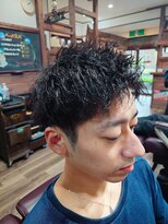 ラボーテイサミヘアーイースト(La.beaut'e ISAMI HAIR EAST)&nbsp;ダークアッシュカルマパーマベリーショート〈理容室〉東浦和