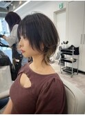 イヤリングカラー×ウルフカット　ウルフ　ネオウルフ