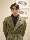 【ヤベハルカ】センターパート メンズショート 直毛