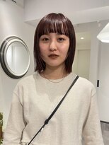 サンデイズド(SUNDAZED)&nbsp;切りっぱなしボブ/レッドブラウン