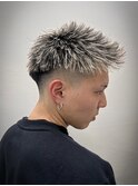 白金ハイライト×フェードジェットモヒカン
