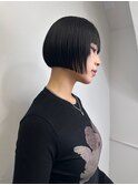 ボブ/ミニボブ/切りっぱなしボブ/ワンレン/黒髪