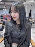 レイヤーカット×ブルーブラック