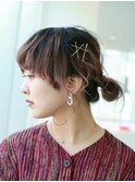 ■SOLセンター南・16-5■ニュアンス感シニヨンヘアアレンジ