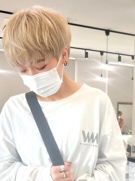 ワク 岡崎店(waku) ベージュ/ブリーチ/ダブルカラー