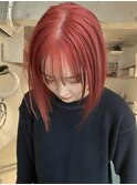 暖色カラーボブ