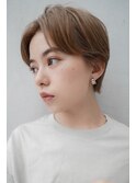 【GEEKS渋谷】マッシュショートウルフ/艶髪/マロンベージュ/小顔