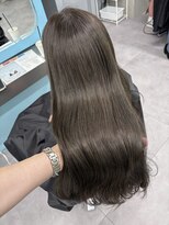 ノー バイ イオエ 西梅田(no. by ioe)&nbsp;ブリーチなしカラー/髪質改善/ミルクティーベージュ/小顔ヘア