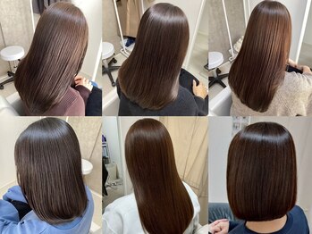 ウル 日進浅田店の写真/アイロンを使用した酸熱TRでカラーによるダメージ補修やエイジング毛にハリ,コシ,艶を与えます☆