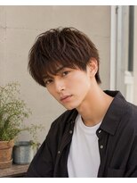 MEN's Baguz MEN'Sカット/ MEN'Sパーマ/ MEN'Sカラー 韓国風マッシュニュアンスパーマ束感ウェーブメンズトレンドヘア