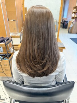 カノエ 防府田島店(canoe) オリーブベージュ/レイヤーカット