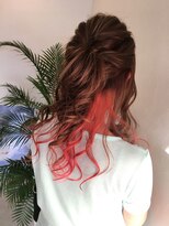 ジーナ フォー ヘアー(Gina for hair)&nbsp;インナーカラー×ハーフアップ