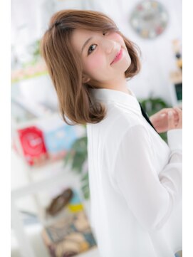 ミック 日暮里店(miq) 甘ふわ♪ガーリーミディ・ボブ