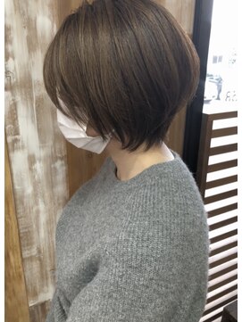バンビ プライベート サロン(Bambi private salon) ナチュラルアッシュ大人かわいい丸みショートボブ＊Bambi松平愛