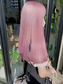 ヘアー アイス ルーチェ(HAIR ICI LUCE) ペールピンク ピンクカラー ラベンダー ハイトーン 担当城倉