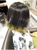 前下がりボブ×裾イエローby平松