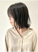 【FOLK】暗くても透ける☆外ハネ切りっぱなしボブ♪