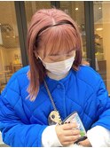【中澤彩乃】ハイトーンピンクベージュケアブリーチ前髪レイヤー