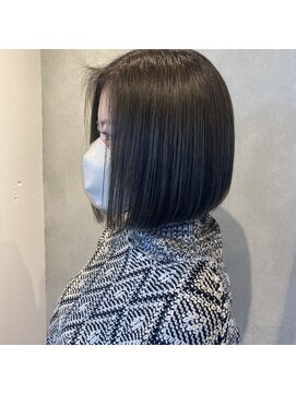 ヘアーデザインプレクト(Hair Design PRECT) スモーキーグレージュ×ワンレンボブ