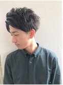 マッシュツーブロックメンズパーママッシュウルフメンズカット