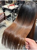 圧倒的ツヤ髪になれる髪質改善＿ブラウン＿ロング［東陽町］