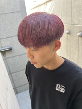 ルースト 京都四条大宮店(ROOST) 【ダブルカラー】ナチュラルマッシュ×ワインレッドカラー