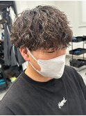 波巻きパーマメンズパーマメンズヘアツーブロックツイストパーマ