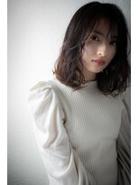 カバーヘア ブリス 戸田公園西口店(COVER HAIR bliss)&nbsp;アースカラーウェットヘア抜け感ミディアムv戸田公園20代30代