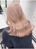 韓国ヘアミルクティーアッシュベージュカラー30代原宿ブリーチ