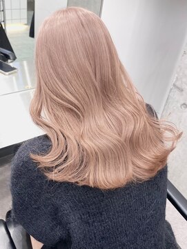 サンクプロジェクト(cinq PROJECT) 韓国ヘアミルクティーアッシュベージュカラーロブ原宿ブリーチ