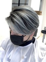 クアトログランシュ ひたちなか店(QUATRO×GranCieux)&nbsp;メンズバレイヤージュ×ミント　ひたちなか/メンズカラー