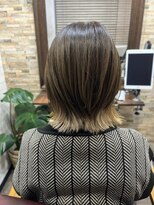 ハサミバイアトリエナガノ 千葉(8sami by atelier nagano) デザインカラー/レイヤーカット/ウエットヘア/オリーブベージュ