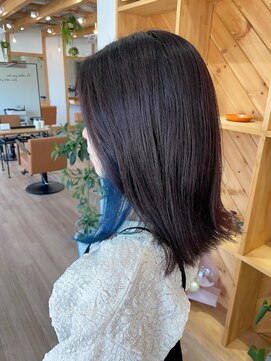 レシピ アリエ(recipe allier) インナーカラーブルー/パープル