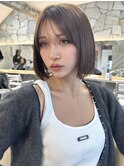 髪質改善ダブルカラーレイヤーボブインナーカラーハイライト