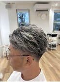 白髪ぼかしメンズハイライト