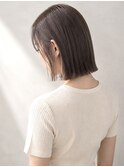前髪なし丸くならないぱつっと切りっぱなしボブ艶暗髪【銀座】