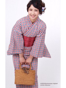 ヘアーデザイン リント(hair design Rinto) リント×西陣こもの屋　コラボ作品◎20代30代40代50代