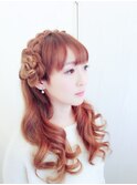 編み込みお花スタイル