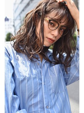 メーヴェ(Mowen) mowen 南堀江　ゆる巻きパーマ　× セミウェットウェーブ