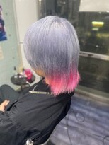 ミミック (mimic)&nbsp;【派手髪】white silver×pastel pink【ウルフインナーカラー】